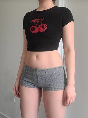 Garage Cherry Y2K Slim Cropped T-shirts